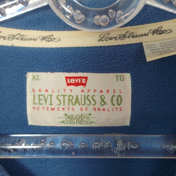 Levi Strauss Co. Blue Button Down Fleece Shirt Jacket Shacket, XL - Picture 5 of 9